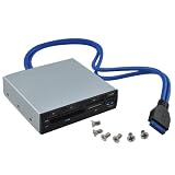 Uspeed All-in-1 CARD READER support for MD SD SDHC SDXC Mini SD MMC CF RS-MMC MS MS with Front USB 3.0 Port for 3.5" Floppy Bay ~ Uspeed