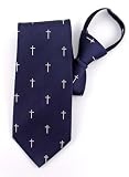 Navy Cross Zipper Tie
