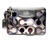 Coach Signature Graphic Wristlet Wallet Bag for iPod 47249 Grey Multi