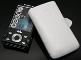 Suncase Ledertasche f&uuml;r Sony Ericsson W995  wei&szlig;