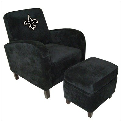Baseline New Orleans Saints Den Chair With Ottoman