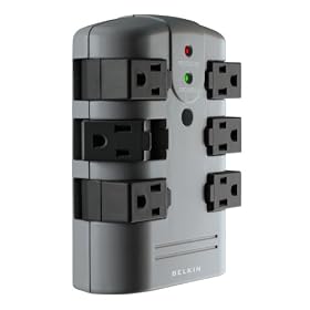 Belkin Pivot Surge, 6 Outlets, Wall Mount