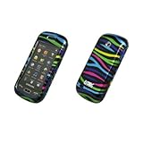 EMPIRE Black Multi Color Zebra Design Snap-On Cover Case for Samsung Eterni ....