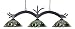 Z-Lite 141SB-F14 English Garden 52-Inch 3-Light Billiard / Island Fixture with Tiffany Shades