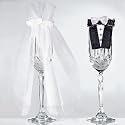 Glasdeko Brautpaar Hochzeit