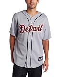 MLB Men's Detroit Tigers Magglio Ordonez Road Gray Short Sleeve 6 Button Synthetic Replica Baseball Jersey Spring 2012  (Road Gray, X-Large)