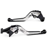 1 Pair of silver CNC Extendable Adjustable Motorcycle Brake Clutch Levers Fit For APRILIA TUONO/R 2003-2009