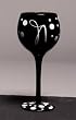 Winogram - Monogram Black Polka Dot Wine Glass - N