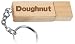 Engraved Wooden USB Flash Drive 8 GB with chain - Engraved name Doughnut