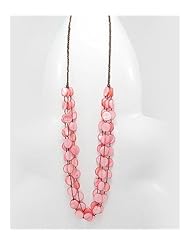 Cotton Dyed Mother of Pearls Necklace