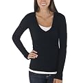 Juniors' Mossimo Supply Co. Long Sleeve V-Neck Sweater - Ebony