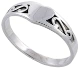 Sterling Silver Celtic Heart Ring (Available in Sizes 5 to 11)
