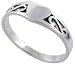 Sterling Silver Celtic Heart Ring (Available in Sizes 5 to 11)