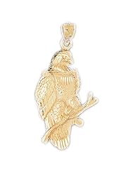 Dazzlers Solid Eagle Charm Pendant 14k Gold Available in three colors from jewelsberry (weights: 7.5 grams only)