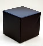 original sit4fun Hocker 40x40x40cm Bezug Kunstleder schwarz