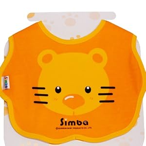 Baby Simba Lion 100% Pure Cotton Large Premium Logo Waterproof Bib - Soft, Light & Comfortable