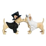 Westland Giftware Aye Chihuahua Magnetic Wedding Salt and Pepper Shaker Set, 3-3/4-Inch