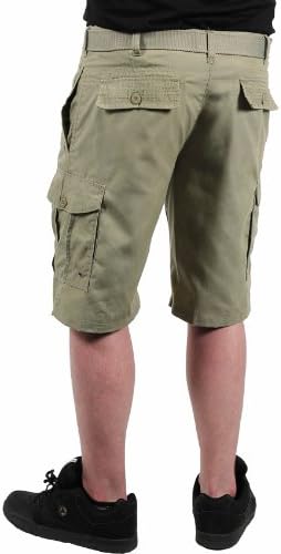 Indigo 30 Men's Classic Belted Cargo Short