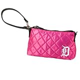 MLB Detroit Tigers Pink Quilted Wristlet