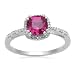 10k White Gold, July Birthstone, Created Ruby and title=