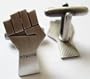 Howard Stern Fist Sirius XM Satellite Radio Cuff Links Cufflinks Set