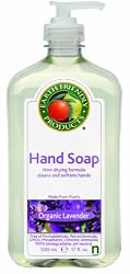 Earth Friendly Products Hand Soap, Lavender, 17-Ounce Bottle (Pack of 6)