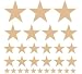Set of 30 - Light Brown Stars Vinyl Wall Graphic Decals Stickers
