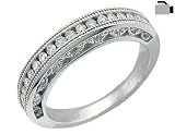 Vintage Diamond Anniversary Wedding Band 1/2 Carat (ctw) in 14K White Gold
