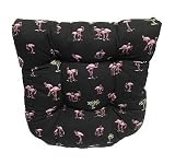 Wicker Patio Furniture Chair Cushion - Flamingo Print