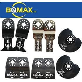 Buy 10 Pack Blades for Rockwell Sonicrafter, Dremel Multi-Max Ridgid JobMax, Fein... by BQMAX now!