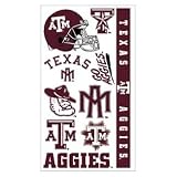 Sporting Goods : Texas A&M Aggies Temporary Tattoos Set (Set of 6 Sheets)