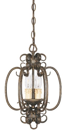 World Imports Lighting 5073-63 Sheffield 3-Light Foyer Lantern, French Bronze