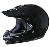 Max 606 <B>SOLID</B> Black Motocross Helmet from VCAN