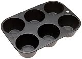 Old Mountain Pre Seasoned 10122 6 Impression Muffin Pan, 7 3/4 Inch x 5 1/2 Inch