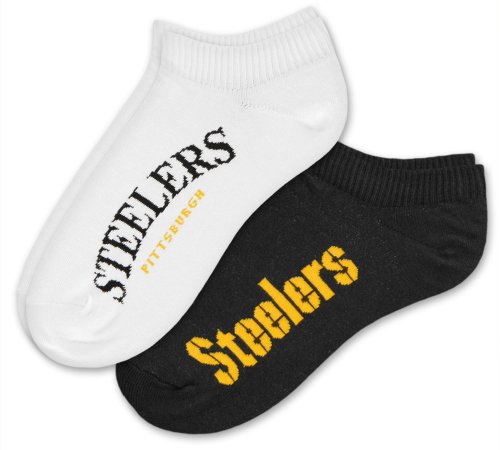 Pittsburgh Steelers Women's No-Show Socks, Medium     (2-pack)