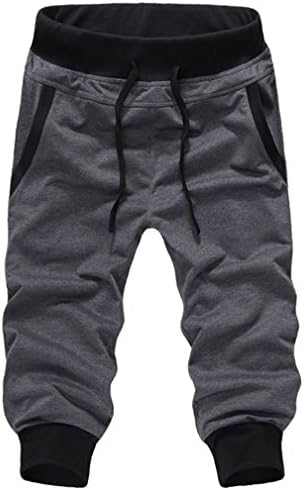 TNYD Men's Casual Harem Training Jogger Sport Short Baggy Pants Dark Grey 3 Large