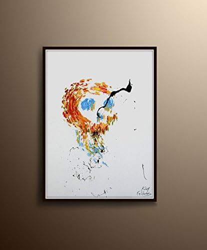Skull Painting 40" - Original & Hand Made Oil Painting on Canvas, Thick paint, Express shipping, By Koby Feldmos