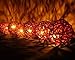 Brown Rattan Ball Patio Party String Lights (20/set)