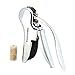 Rabbit Lever Corkscrew Wine Bottle Opener | Best as Waiters Vertical Screwpull | Chrome 3-pcs Wine Lovers Accessory Gift Set