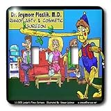 Londons Times Funny Medicine Cartoons - Pinnochio At Plastic Surgeon - Light Switch Covers - double toggle switch