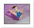 Sasha Cohen Olympics Double Matted 8x10 Photograph Split Jump
