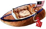 Boat Dog Bed with Anchor Toy - 32 x 18 for Small Dogs