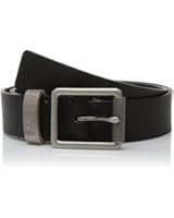 Calvin Klein Women's 38MM Flat Strap Distressed Metallic Leather Loop Belt