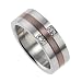 ZEEme Stainless Steel Edelstahlring W: 054 2 farbig Stahl/Braun 389070004-054