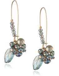 Kenneth Cole New York "Woven" Faceted Bead Cluster Long Drop Earrings