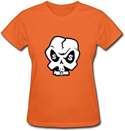 LZF Women's USD Skull Cotton T-Shirt XL Orange