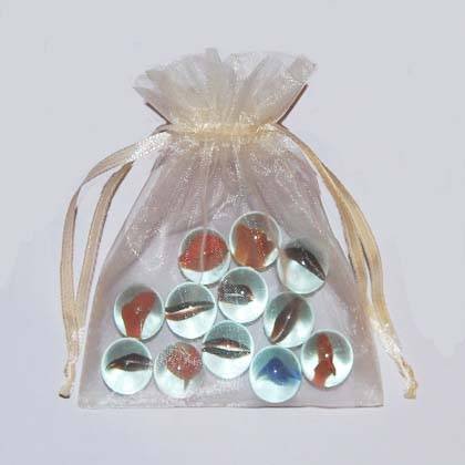 100 Cream jewelry wedding organza gift bags 9 x 12 cm by