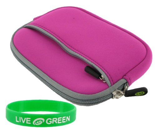 rooCASE Neoprene Sleeve (Magenta) Case for iomega eGo Leather 500 GB Portable Hard Drive 34512