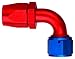 Aeroquip FCM1032 Red and Blue Aluminum Anodized -06AN 90-Degree Hose Fitting