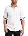 Calvin Klein Jeans Men's Crosshatch Slub Long Sleeve Military Woven Shirt